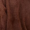 Gilet droit manches longues col rond marron femme