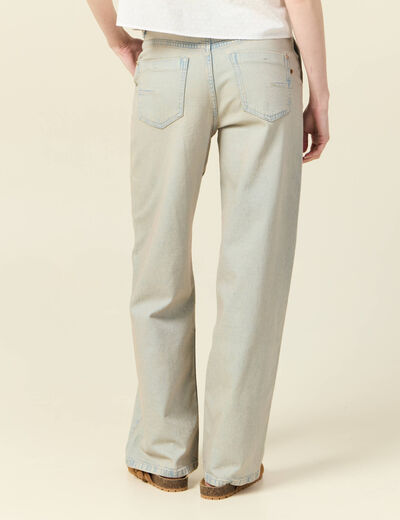 Jeans baggy bleu ciel femme