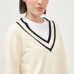 Pull manches longues ecru femme