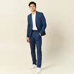 Veste blazer cintré bleu foncé homme