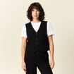 Veston sans manches noir femme