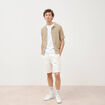 Chemise en coton manches courtes beige homme