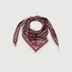 Foulard satin&eacute; bordeaux femme
