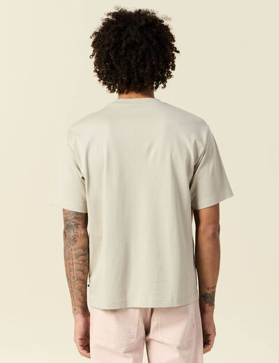 T-shirt manches courtes beige homme