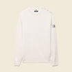 Pull fin col rond manches longues ecru homme
