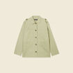 Veste droite avec poches vert kaki femme