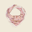 Foulard carré satin ecru femme