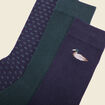 Lot 3 paires chaussettes vert foncé homme