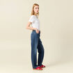 Jeans straight taille haute denim stone femme