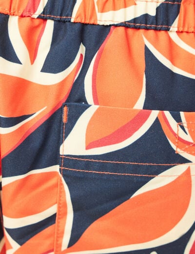 Short de bain orange homme