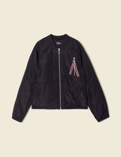 Veste bomber éco-responsable noir femme