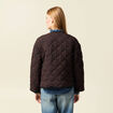 Blouson matelass&eacute; camel femme