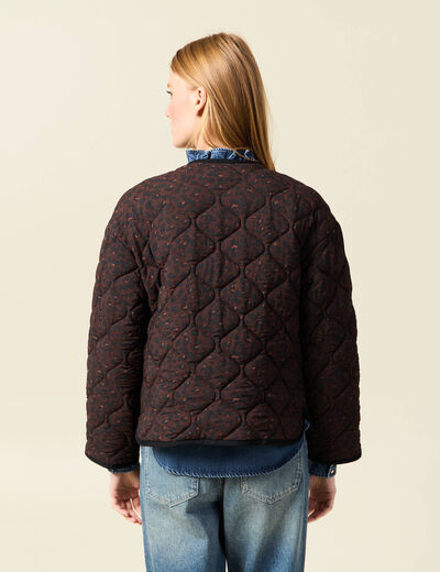 Blouson matelassé camel femme