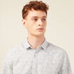 Chemise manches longues bleu homme