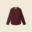 Chemise manches longues bordeaux homme