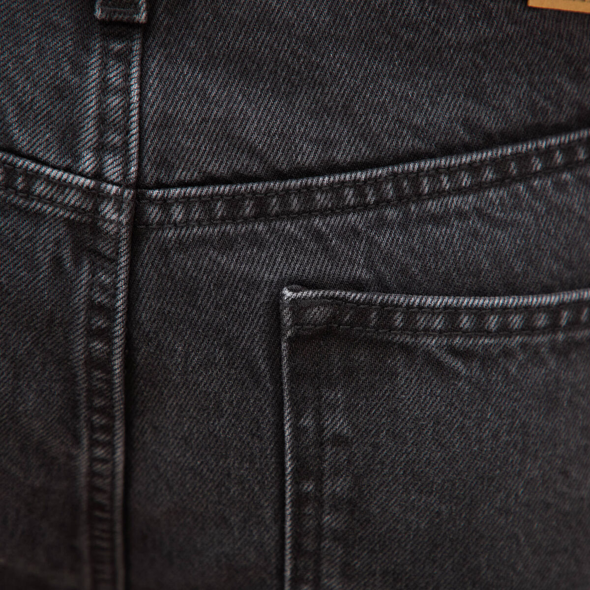 Jeans large longueur 34 en coton denim noir homme