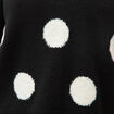 Pull manches longues col rond noir femme