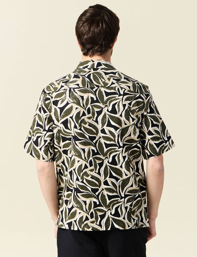 Chemise manches courtes noir homme