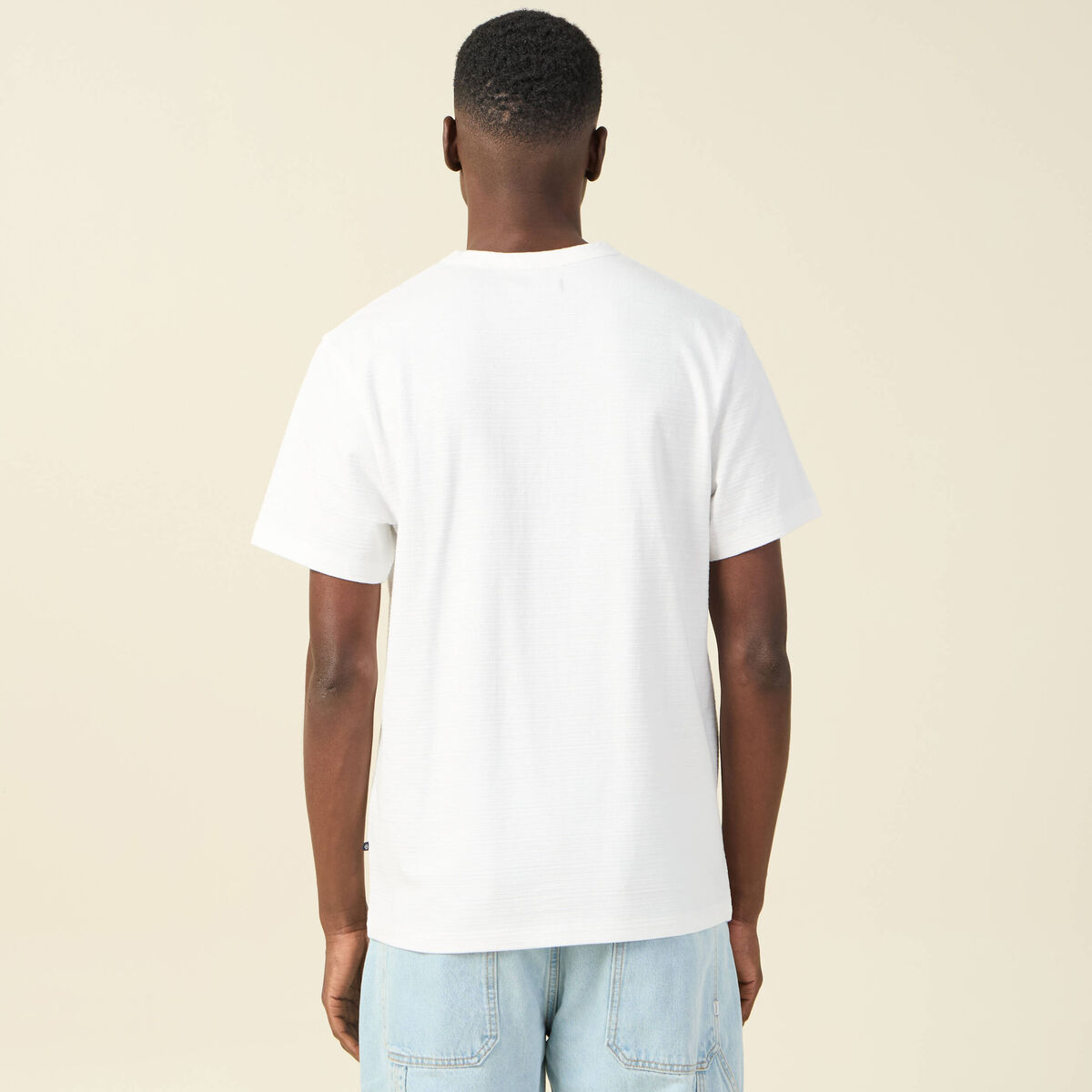 T-shirt manches courtes ecru homme