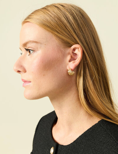 Boucles d'oreilles couleur or femme