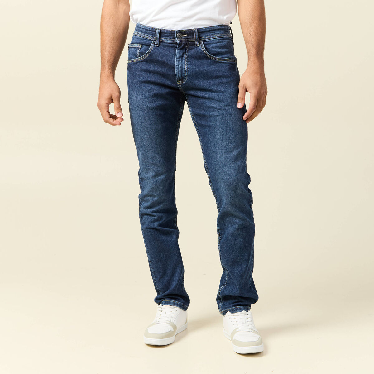 Jeans straight homme used L34 denim brut homme
