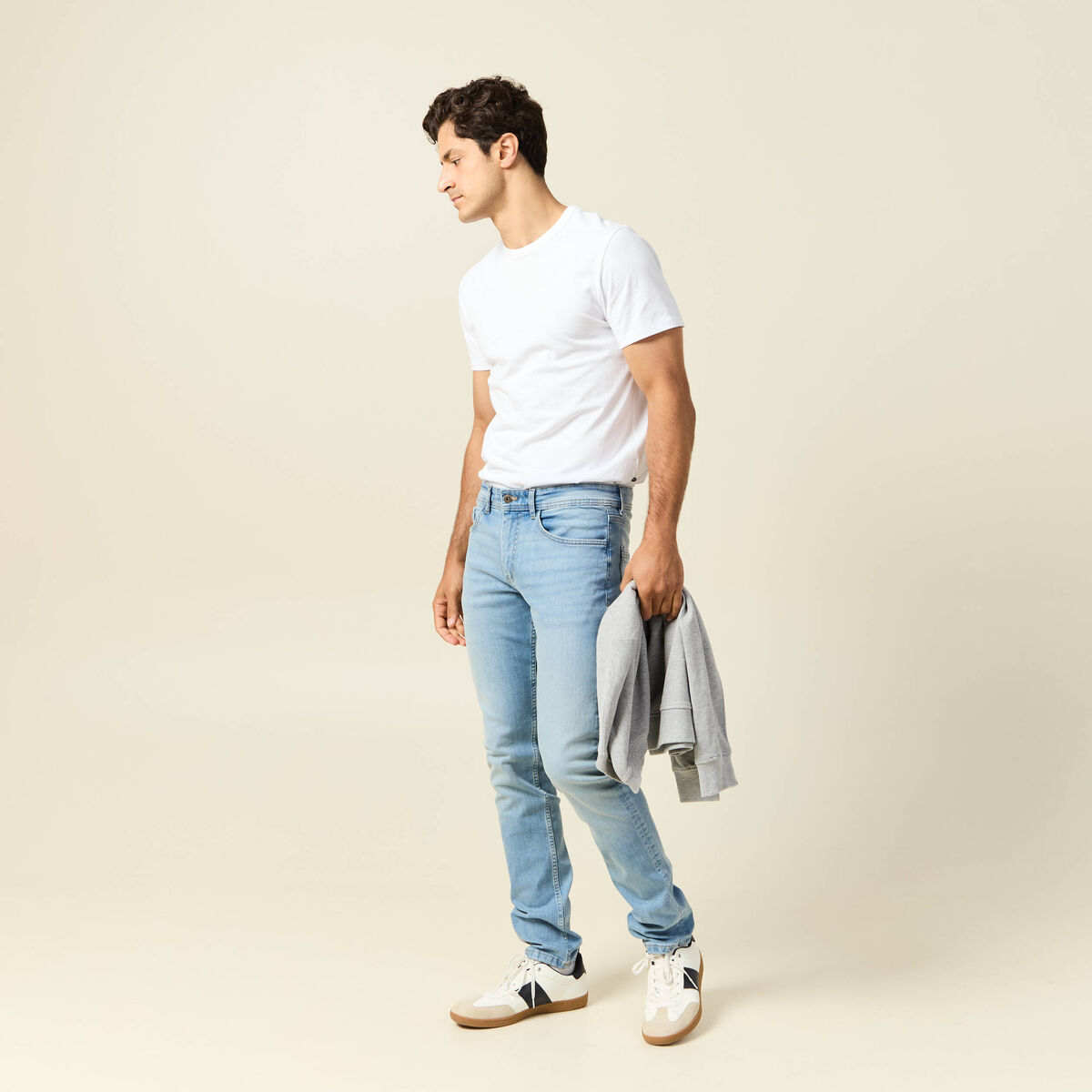 Jeans slim denim used homme