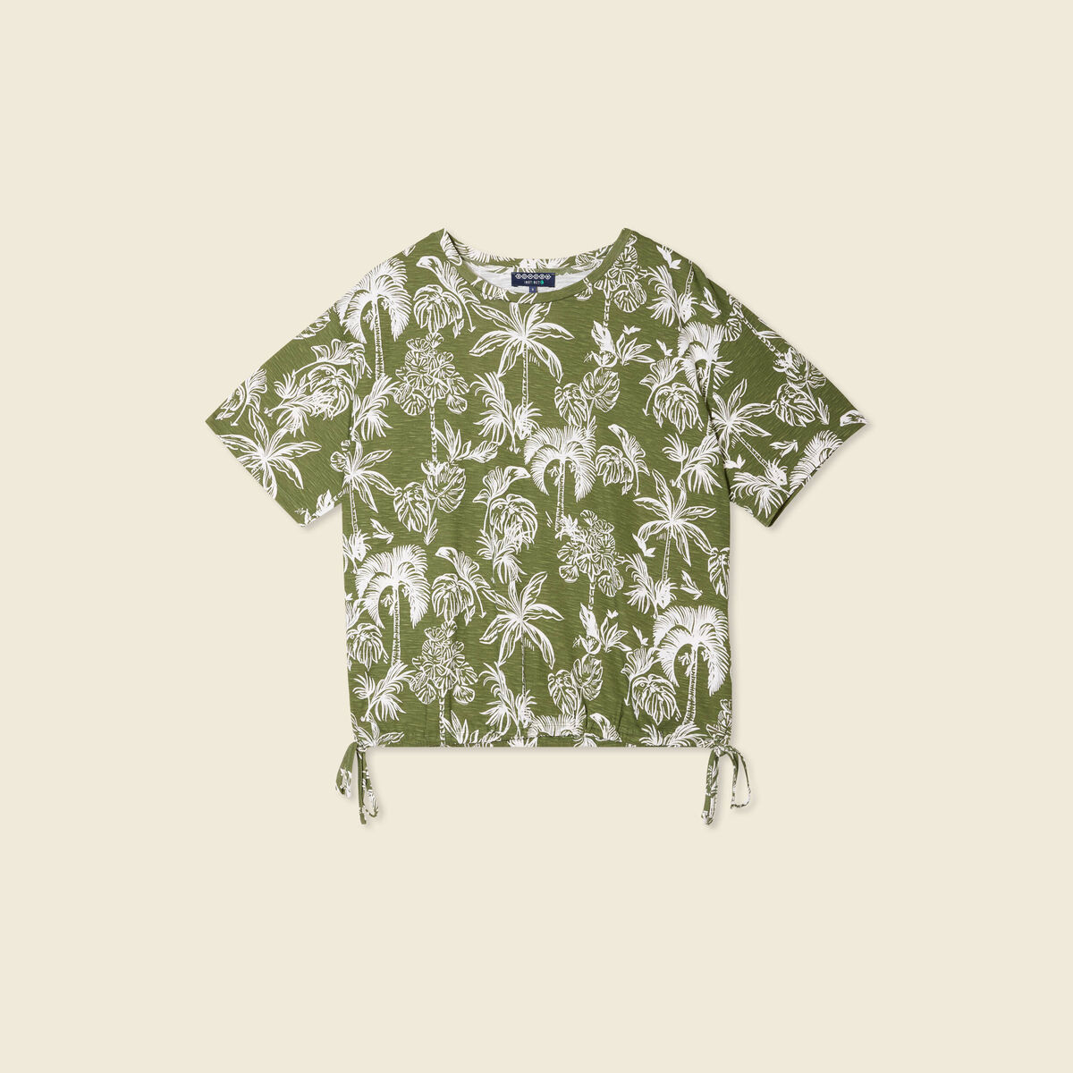 T-shirt oversize manches courtes vert femme