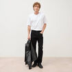 Jeans straight longueur 32 denim noir homme