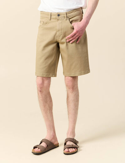 Bermuda droit 5 poches gris homme