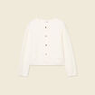 Gilet manches longues ecru femme