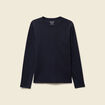 T-shirt en coton manches longues bleu marine femme