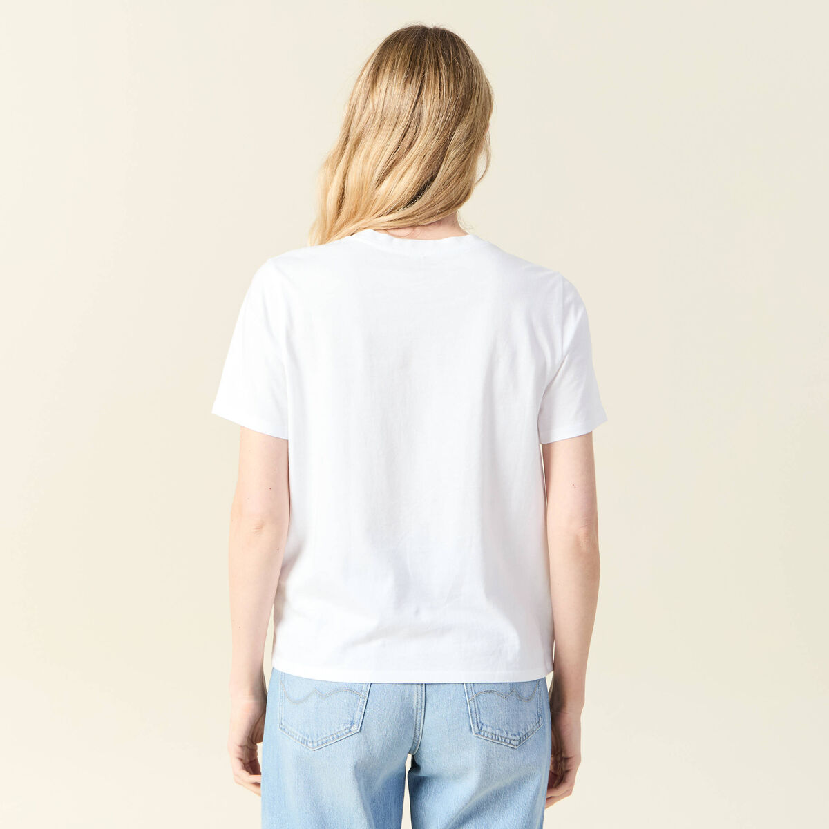 T-shirt manches courtes blanc femme