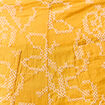 Pantalon large brodé jaune femme
