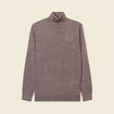 Pull 100% laine mérinos marron foncé homme