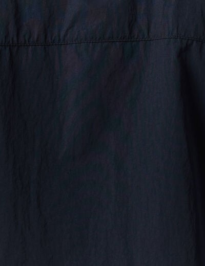 Coupe-vent zippé à capuche bleu marine homme