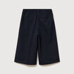 Bermuda large taille haute bleu marine femme