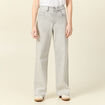 Jeans large éco-responsable denim gris clair femme