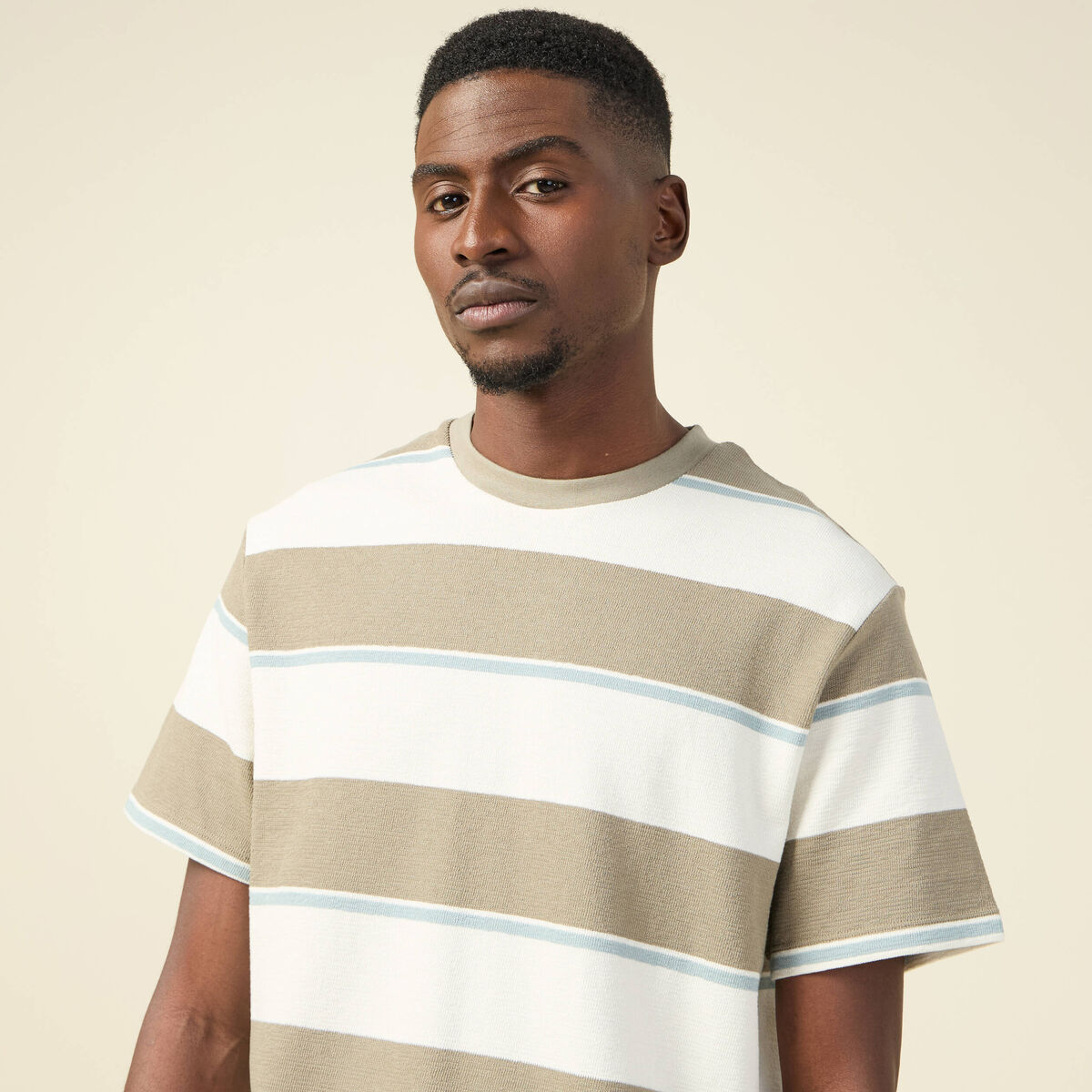 T-shirt manches courtes vert kaki homme