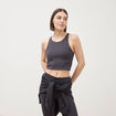 Brassi&egrave;re ajust&eacute;e cropped gris fonc&eacute; femme