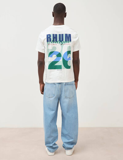 T-shirt en coton ecru homme