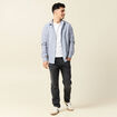 Jeans straight 5 poches denim gris homme