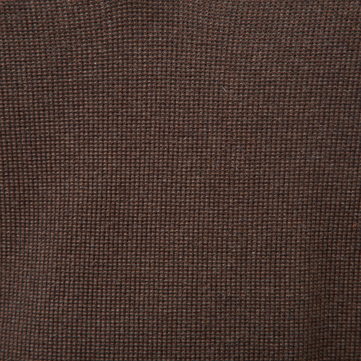 Pull droit col polo manches longues marron homme