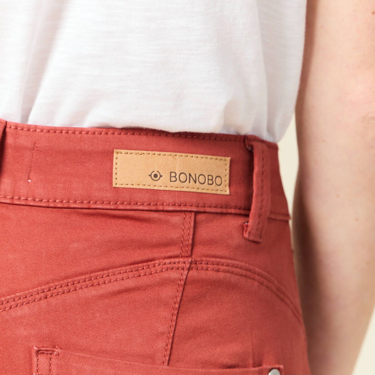 Pantalon Audrey - skinny push up orange foncé femme