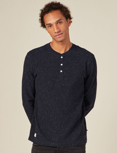 T-shirt manches longues bleu marine homme