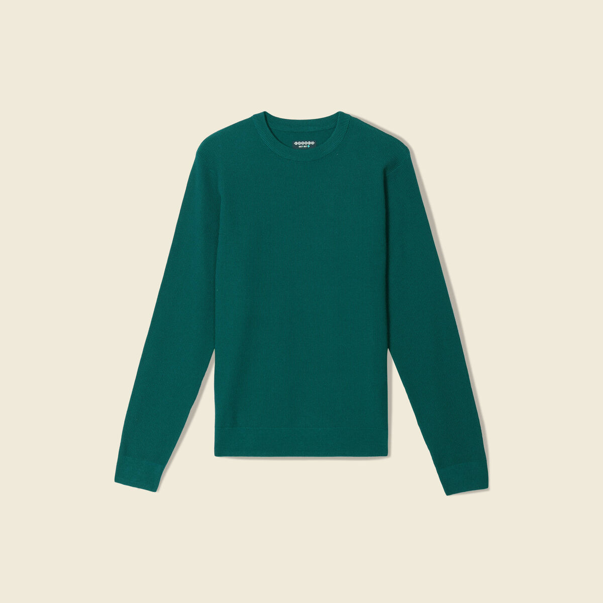 Pull éco-responsable vert canard homme