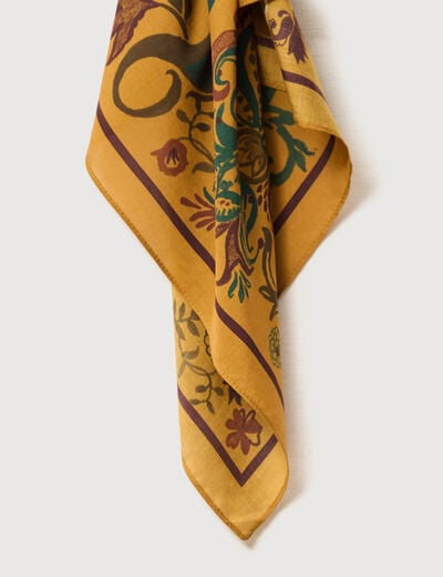 Foulard vert olive femme