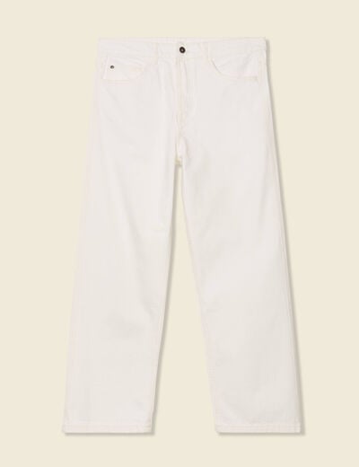 Jeans loose 5 poches denim blanc homme