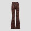Pantalon bootcut taille haute noir femme