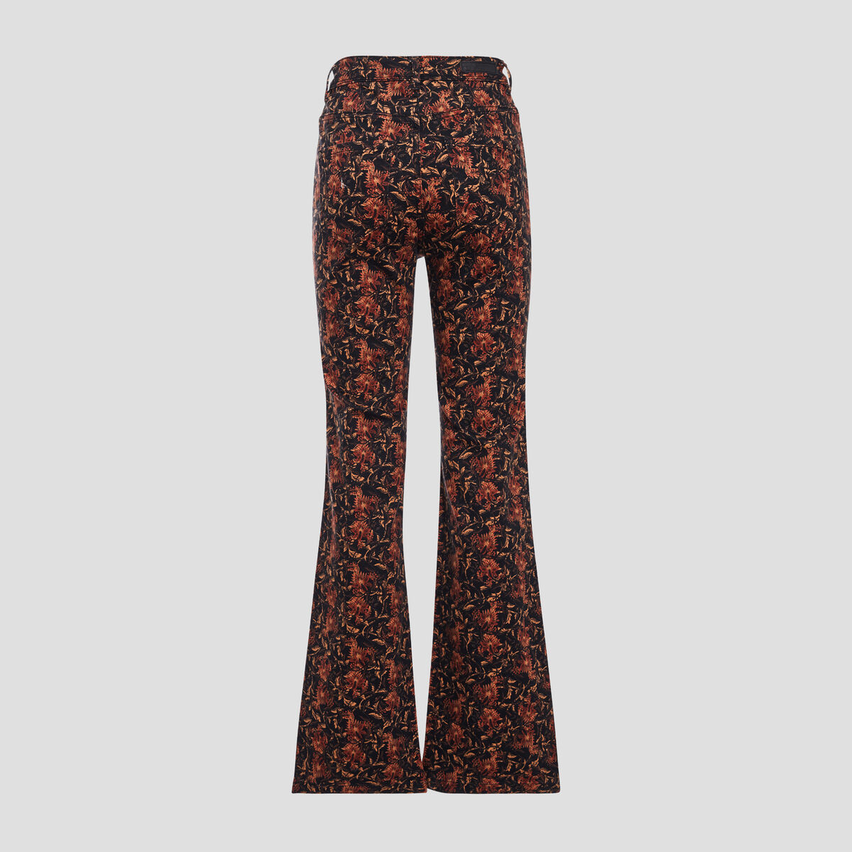 Pantalon bootcut taille haute noir femme