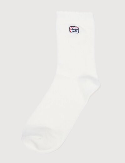 Chaussettes ecru femme